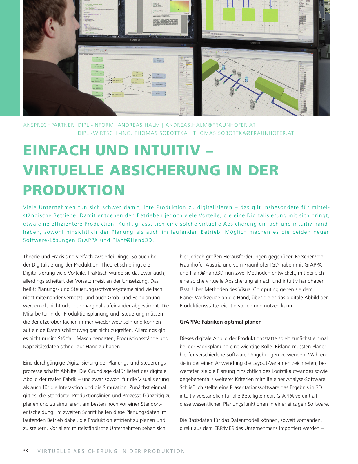 Vorschau Fraunhofer Austria Jahresbericht 2016/17 Seite 40
