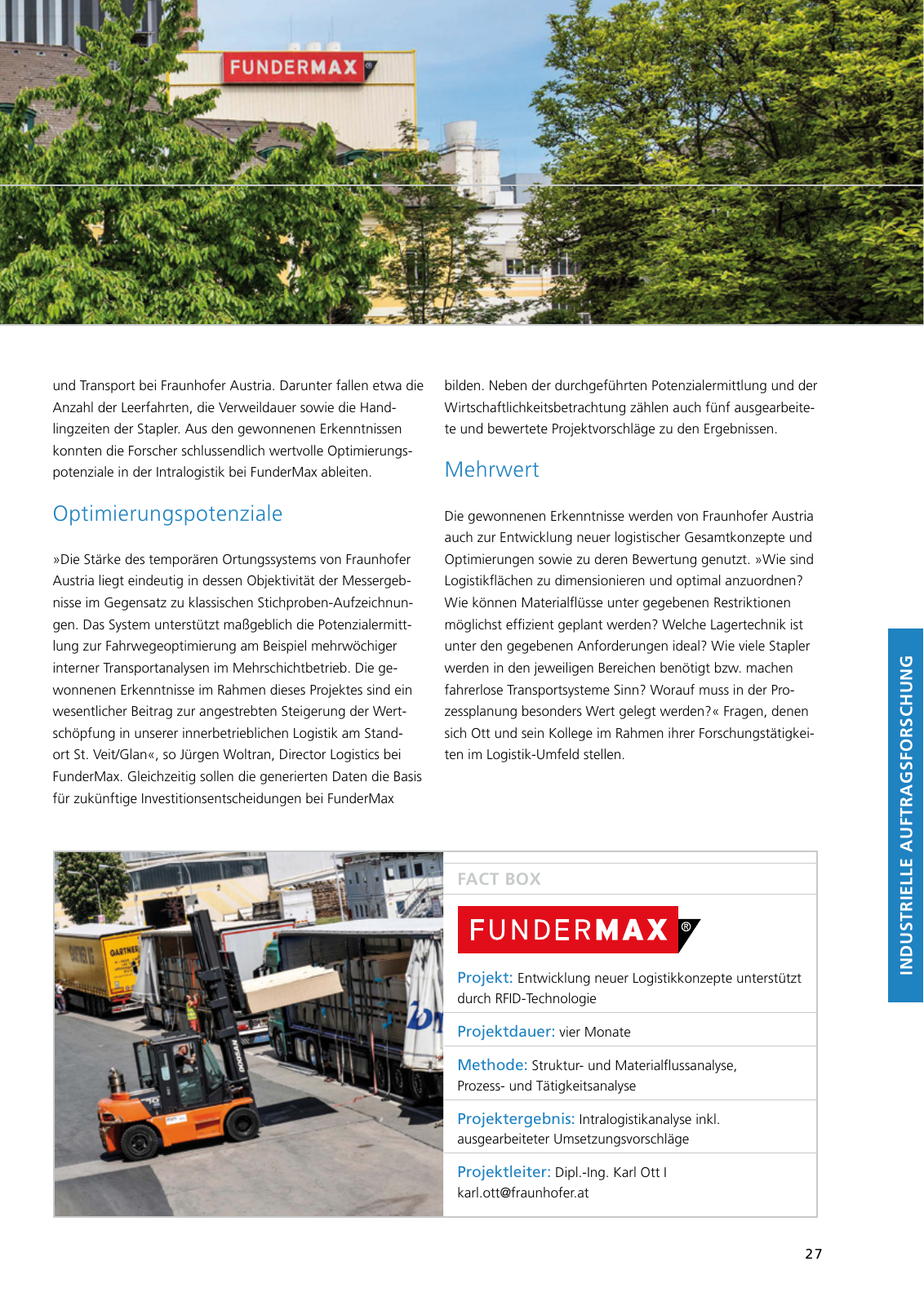 Vorschau Jahresbericht 2017 - Fraunhofer Austria Geschäftsbereich Produktions- und Logistikmanagment Seite 27