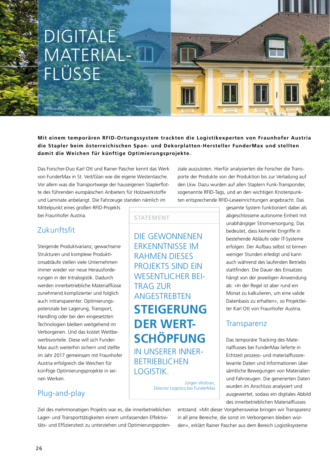 Vorschau Jahresbericht 2017 - Fraunhofer Austria Geschäftsbereich Produktions- und Logistikmanagment Seite 26